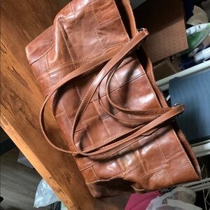 Brown Leather Frye Tote Bag